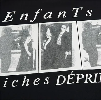 Vintage ERD Dlhý rukáv T-Shirt Muži Ženy 1:1 Najvyššej Kvality ŠIKANOVAŤ Retro čierne a biele foto tlač Tee E. R. D T Tričko