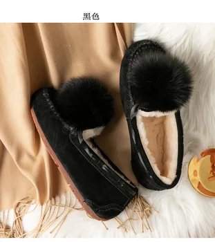 MOOKIAPI Čínskej značky vysoko kvalitné dámske topánky, kožené 2021 novú loptu hrubé jediným dámske zimné oblečenie