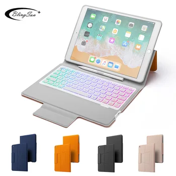Keyboard Case for iPad 10.2 2019 Smart Cover pre iPad Apple 7. Generácie A2200 A2198 Bezdrôtová Klávesnica s podsvietením Stojan pre iPad7