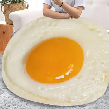 Kreatívne Poached Egg Deka Pohodlné Udržať v Teple Realistické Potravín Deka na Posteľ, Gauč Domov Dodávky Prikrývky