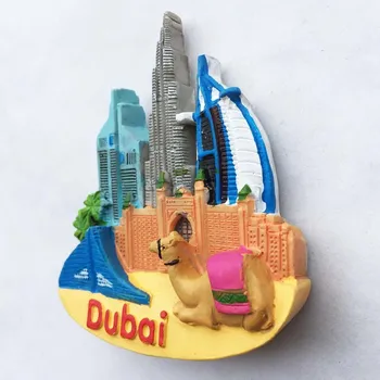 1PCS Živice 3D Dubaji a Burj Khalifa Plachtenie Hotel Atlantis Magnety na Chladničku Turistické suveníry