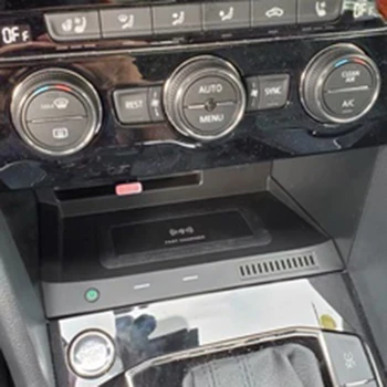 Auto bezdrôtová nabíjačka pre VW Tiguan MK2 Tiguan Allspace Tharu 2017 2018 2019 QI telefón nabíjačka nabíja telefón držiak na príslušenstvo