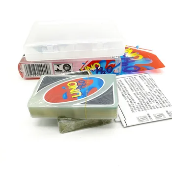 Mattel Hry UNO H2O Karty Hry Kreatívne Priehľadného Plastu Crystal Nepremokavé Hracie Karty Umyť Deti Hračky