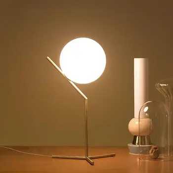Moderné sklo železo stolná lampa v štýle art deco Nordic stolná lampa LED E27 s 3 štýly pre kníhkupectvo salón spálňa štúdia reštaurácia, kaviareň