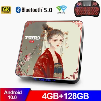 Smart TV Box Android 10 H616 s veľkosťou 4 gb, 128 GB TV Prijímač Media Player Youtube 6K HD WIFI 2.4 G/5G Android TV 10.0 BT5.0 Nový Set-Top Box