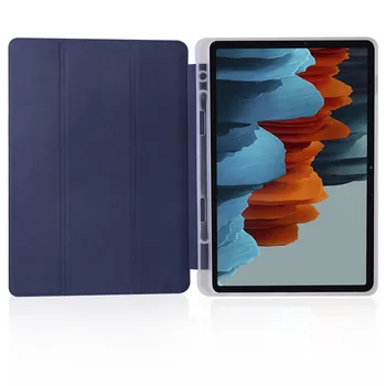 Puzdro pre Samsung Galaxy Tab S7 Plus 12.4 palcový 2020 T970 T975 Shockproof Proti Prachu Pero Slotu Späť Stojan Tabletu Ochranný Kryt