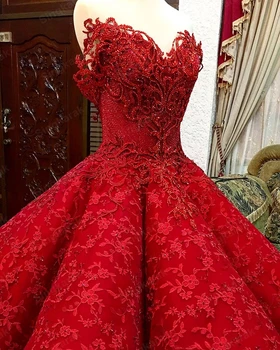 Iskrivý Červená Princezná Quinceanera Šaty 2021 Luxusné Zapojenie Sladké 15 16 Šaty Plesové Šaty Prom Šaty Svadobné Boutique