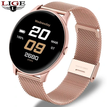 Nové LIGE mužov A žien farebný displej Smart hodinky multifunkčné športové srdcovej frekvencie, krvného tlaku, vodotesný IP67 smartwatch +Box