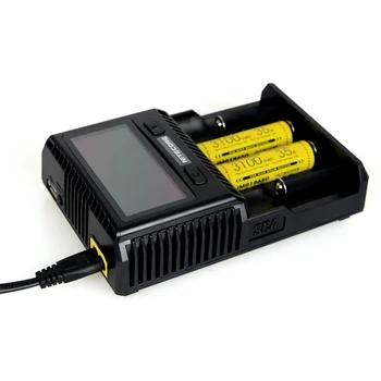 Nitecore SC4 LCD Displej USB Rýchle Inteligentná Nabíjačka Pre Li-ion IMR LiFePO4 Ni-MH 18650 14450 16340 AA Batérie