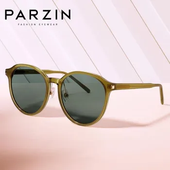 PARZIN Retro slnečné Okuliare Ženy, Luxusné Značky Kolo UV400 Nylon Objektív Módne dámske Slnečné Okuliare Lentes De Sol Dropshipping