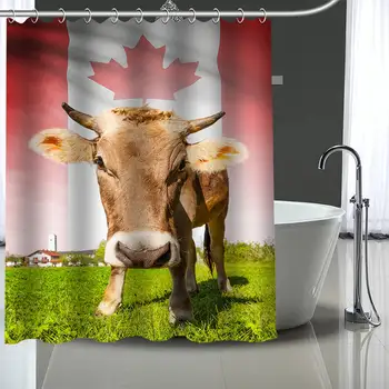 Vlastné krava Sprchový Záves S Plastovými Háčikmi Moderné Textílie Vaňa Záclony Domova Záclony Vlastné Váš obrázok