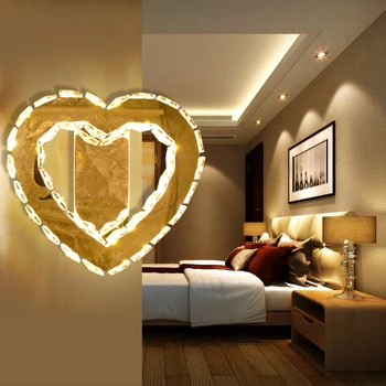 Moderné tvare Srdca Nástenné nástenné svietidlo Svietiace Luminaria Abajur nástenné svietidlo Domov Osvetlenie Avize Lampy, Svetlá Obývacia Izba