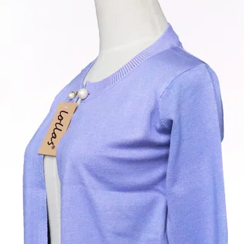 Lollas Nové Farbou Módne Ženy Sveter Žena Cardigan Tenké vrchné oblečenie Letné Krátke Dizajn Zrastov Long-sleeve Sveter