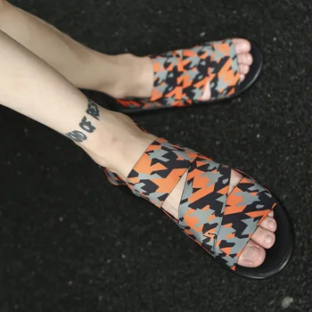 UNN Teenager Lete Ležérne Topánky Nové Mužov Sandále Gladiator Sandále Otvorené Prst Platformu Vonkajšie Pláži Sandál Ríme Obuv Black
