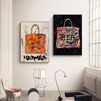 Moderné Módne Birkin bag Dekorácie Plátno Tlačiť Maľovanie Plagátu Umeleckých obrazov na Stenu pre Obývacia Izba Domova