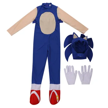 Deluxe Sonic The Hedgehog Kostým Hra Znak Pre Deti Na Halloween, Karneval, Party Remienky Kostým