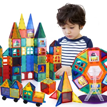 Vysoko kvalitné Magnetické Dizajnér stavebnicový Model & Budovy Hračka Magnety, Magnetické Bloky Vzdelávacie Hračky Pre Deti darček