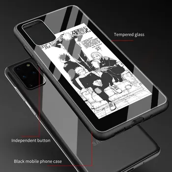 Tvrdené Sklo Telefón puzdro Pre Samsung Galaxy S20 FE 5G S21 Ultra S10e s rezacím zariadením S10 S9 S8 Plus Roztomilý Jujutsu Kaisen Shell Kryt Coque Funda