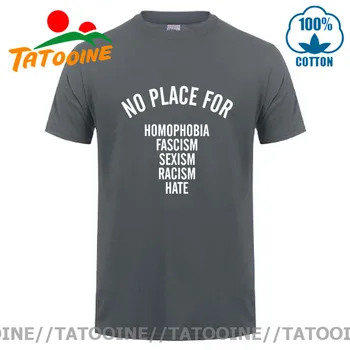 Tatooine, Žiadne Miesto Pre Homofóbii Fašizmus Sexizmus Rasizmu, Nenávisti, T košele Veľká Veľkosť Jednoduchý List Vytlačené T-shirt Módne Lumbálna Tees