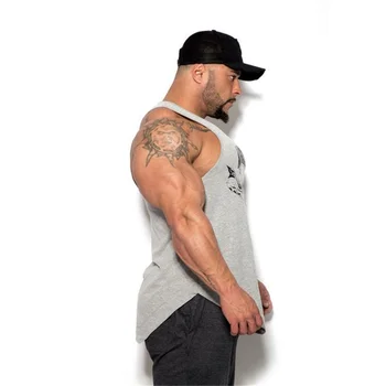 Nová značka Mens Tank top mens Fitness Kulturistika tričko bez rukávov Muž Bavlna Crossfit oblečenie Bežné Tričko, vesta Tielko