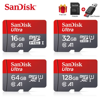 SanDisk Ultra 64GB 32 GB, 16 GB Micro SD Kartu Max Čítať Rýchlosť 98M/s Class10 A1 UHS-1, Flash Karty TF Kartu Microsd 128 gb kapacitou 256 GB
