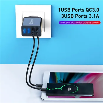 EU/US Plug Rýchle Nabíjanie 3.0 USB Nabíjačka Mobilného Telefónu Nabíjačku Travel Adaptér Pre iphone Samsung Xiao Tablet Huawei Rýchlo Nabíjačka,