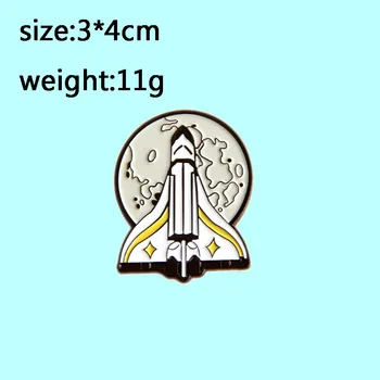 Posledný z Nás Odznak Raketovú Loď Batoh Brošňa Smalt Pin Preklopke Kolíky Brošňa