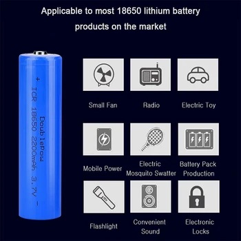 Kapacita nový, originálny 18650 batéria 3,7 v 2200mah nabíjateľná lítiová batéria pre baterku batérie