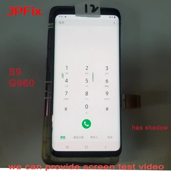 JPFix Pre Samsung S9 G960F Dotykový LCD ScreenDisplay Kompletnú Montáž Náhradných S Rámom Spálené Miesto