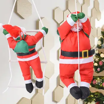 60 CM Horolezecké Lano Rebrík Santa Claus, Vianočné Dekorácie Vonkajšie Santa Claus S Fúzmi, Lezenie Komín Bábika Prívesok Darček