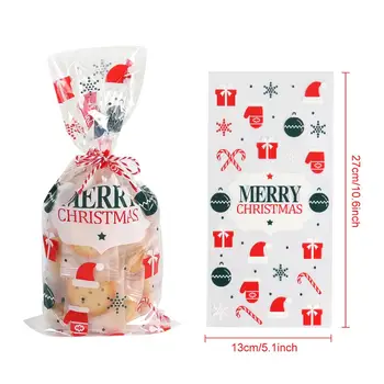 Santa Claus Kraft Papier Candy Bag Veselé Vianočné Dekorácie pre Domov Vianočné Ozdoby Vianočné Darčeky Firmware Nový Rok 2020 2021