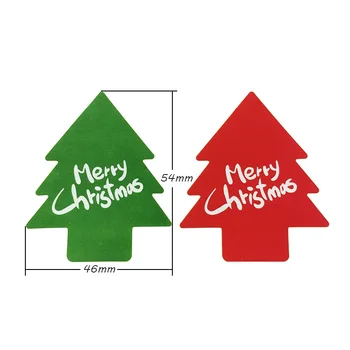 800pcs/veľa Červenej A Zelenej Farby Vianočný Strom Tvar Darček Tesnenie Nálepky Ručné výrobky Label Nálepka