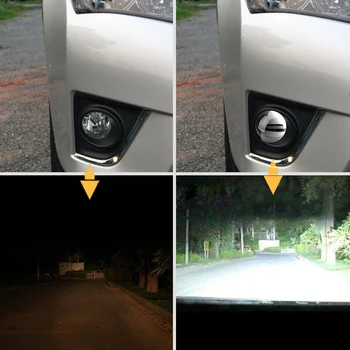 2 ks Hmlové Svetlo PTF H11 Bi-Xenónové Projektor Objektív Pre Toyota Corolla/Yaris/Avensis/Camry/RAV4/Peugeot/Lexus Auto-Styling LED Žiarovky