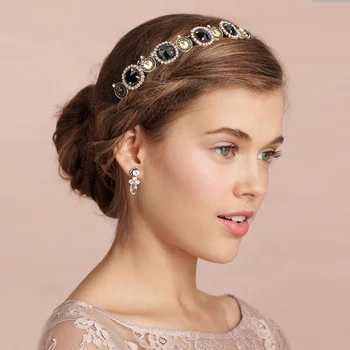Gem Barokový Čelenky Pre Ženy Diamond Perly Príslušenstvo Vlasy Pearl Drahokamu hlavový most pre Dievčatá Korunu Kvetu Hairbands