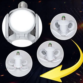 E27 Skladacie LED Žiarovka 40W Vysoký Jas AC 85-265V Deformovateľné Garážové LED Futbal UFO Lampa Deti Darčeky Domova