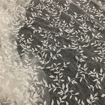 Horúce Štýle francúzskej Čipky Textílie Najvyššej Kvality Afriky Tylu, Vyšívané kvet transparentné čistý Čipky Textílie Na Svadby