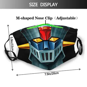Mazinger Z Unisex Úst, Tváre, Maska Ufo Robot Grendizer Goldrake Anti Haze Prachotesný Masky S Filtrami Na Ochranu Maska Respirátor