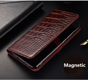 Krokodíl originálne kožené peňaženky telefón prípade držiteľa karty pre LG V60 ThinQ/LG V50 ThinQ/LG V40 ThinQ/LG V30/LG V20 závesu prípade