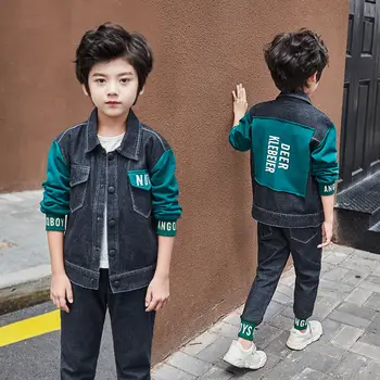 Detské oblečenie chlapec vyhovovali 2020 nové jar a na jeseň jeans denim dvoch-dielny oblek chlapec baby oblek kórejský príliv oblečenie