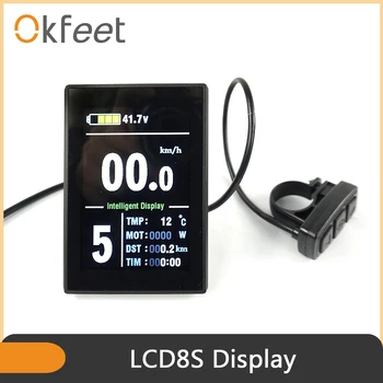 Okfeet Kt-LCD LCD8S klince 36V 48V Zobrazenie Elektrických Bicyklov KT LCD8H Displej pre Electrice Bicykli Klince KT Radič