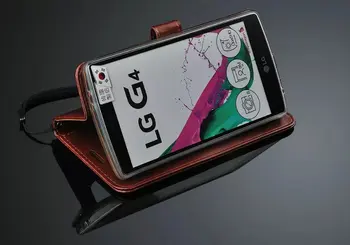 Premium Kožený Kryt Držiaka Karty Závesu G4 Flip puzdro Pre LG G4 F500 H815 H818 Photo Frame Módne Telefón Shell