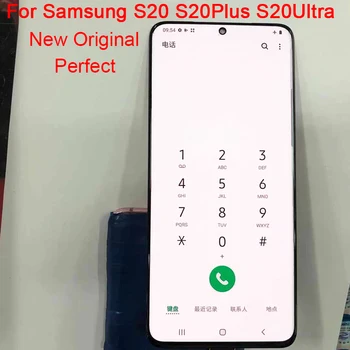Pôvodné S20 Ultra G988B LCD Samsung Galaxy S20 Plus LCD S Rámom S20 SM-G981B G986B G986U Displej Dotykový Displej