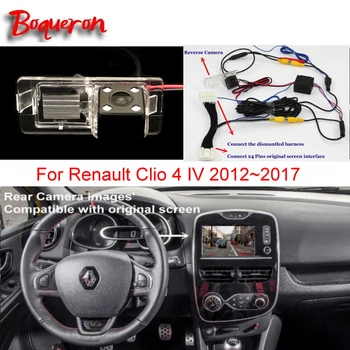 Na Renault Clio 4 IV 2012~2017 RCA & Pôvodná Obrazovka Kompatibilná súprava do Zozadu na Zadnej strane Fotoaparátu sa Nastaví