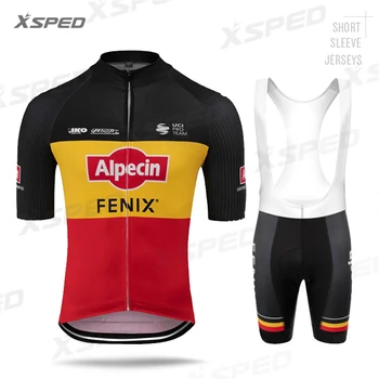 ALPECIN FENIX 2020 Tím Cyklistika Dres Nastaviť Mužov Race Bike Oblečenie Nový Krátky Rukáv Jednotné Triatlon Priedušná 19D Gél Pad