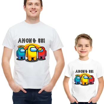 Rodina Zodpovedajúce Oblečenie Camisetas Medzi Nami Pozrieť Deti Roupas Otecko Oblečenie Maminku A Mi, Matka, Dcéra Ropa Madre E Hija