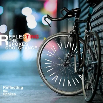 Hot Predaj 36Pcs/Nastaviť Bicykel Bicykel Špice Reflexné Nálepky Trubice Výstražné Bezpečnostné Svetlo DIY Cyklistické Reflektor reflexné Rúry