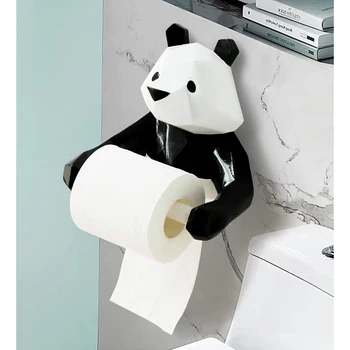 Živica Panda Figurin Roll Wc Tkaniva Držiteľ Box Na Stenu Kúpeľňa Tkaniva Držiak Papiera Tkaniva Box Držiteľ Tkaniva Dekorácie