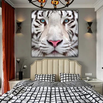 Embelish Doprava Zadarmo HD Vytlačiť Plátno olejomaľba Na Obývacia Izba Biely Tiger Zvieratá Wall Art Obrázky Domova Plagáty