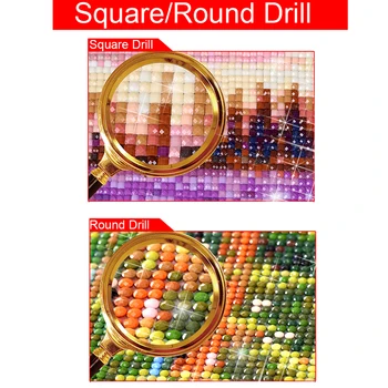 5D DIY Diamond výšivky Cross stitch Roztomilý škrečok Plné Námestie/Round-Diamond mozaiky Diamond maľba dekorácií HYY