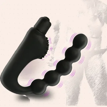 Stimulátor prostaty masér vibračný análny zadok plug vibrátor sexuálne hračky pre ženy, gay análny zástrčky korálky sextoy produkty pre mužov